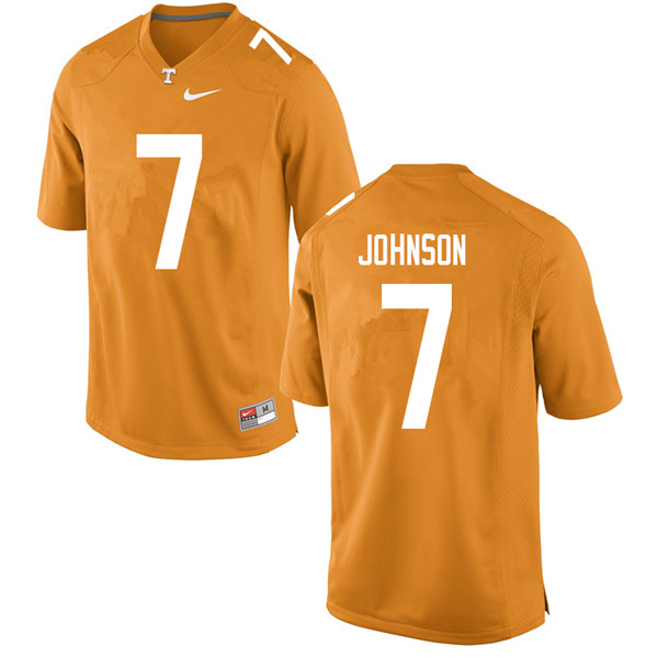 Men #7 Brandon Johnson Tennessee Volunteers College Football Jerseys Sale-Orange - Click Image to Close